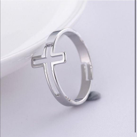 Jewelry - Jesus Cross  stainless steel adjustable ring
